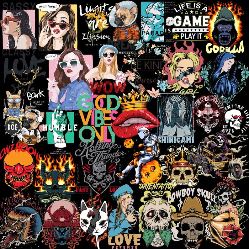 5000+ Latest Streetwear Bundle |PNG,AI,SVG| Tshirt Bundle | T-Shirt Print Design | Hip Hop T-Shirt | Pop Culture | T-Shirt Pod Design